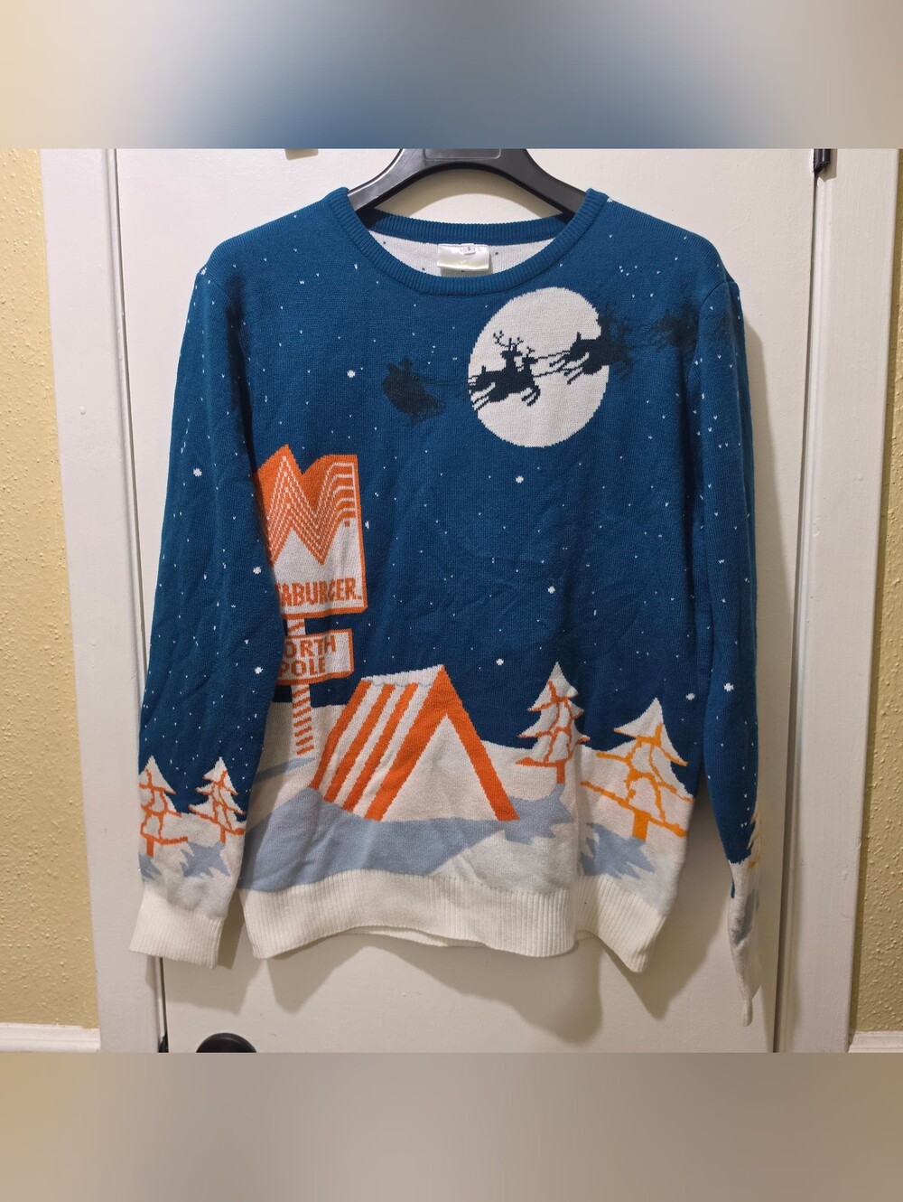 Whataburger Ugly Cute Christmas Sweater Shake Reindeer Size S
